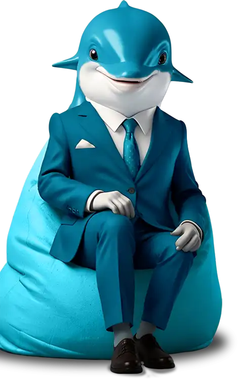 Creassoft Dolphin man sitting