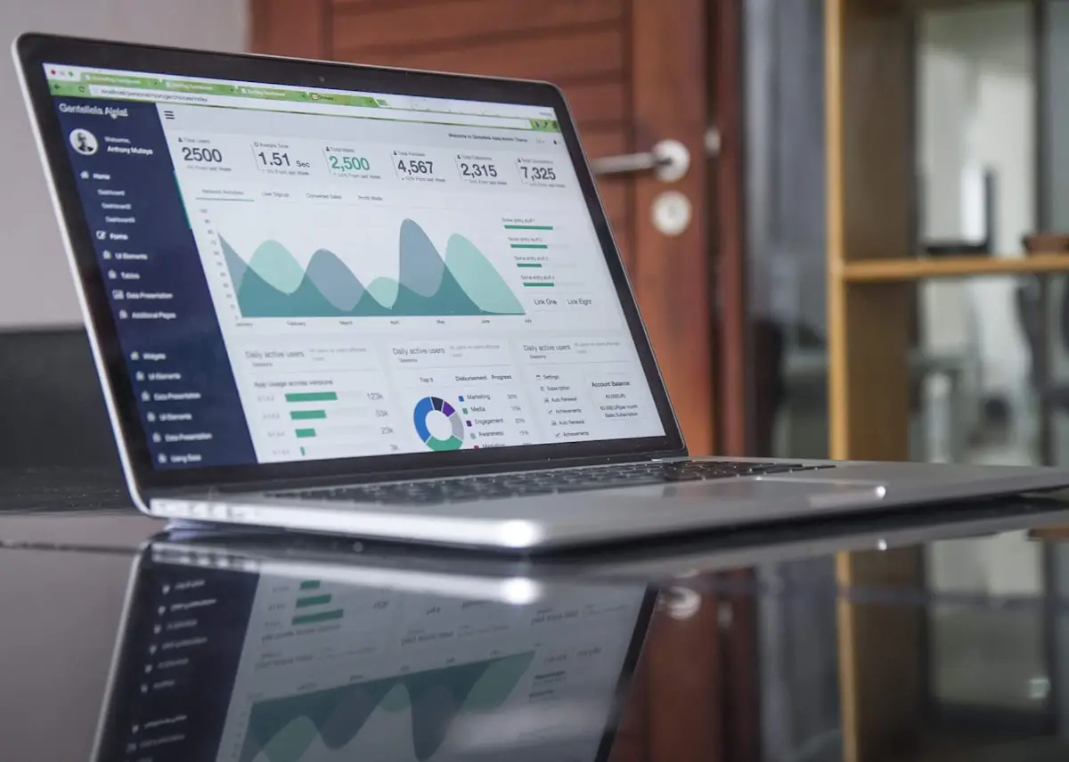 SEO analytics and keyword research on a computer screen
